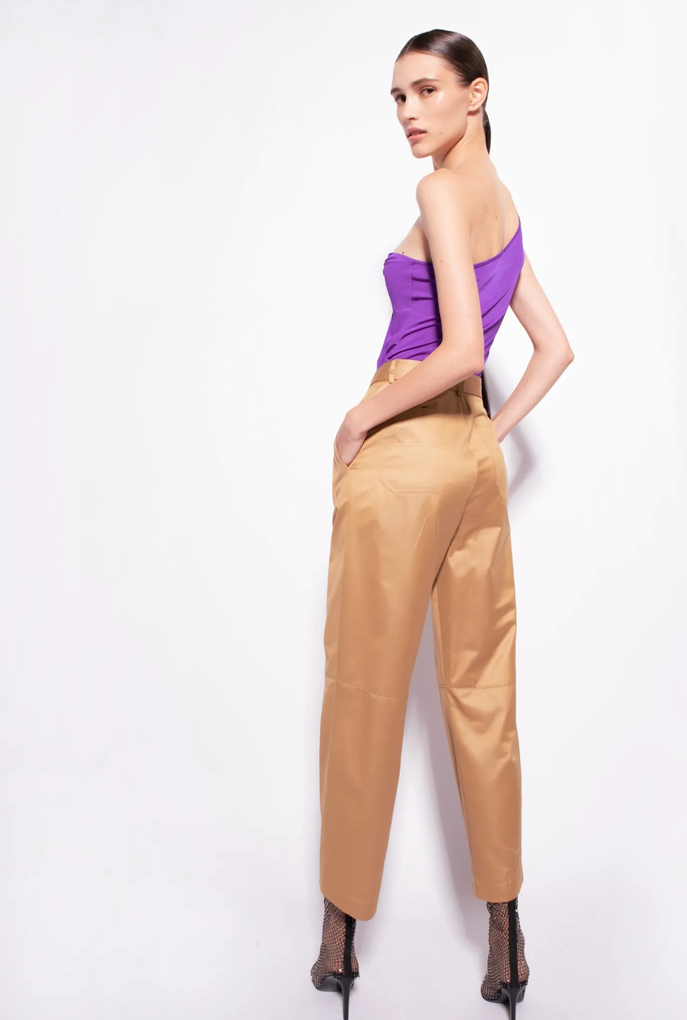 Pantalons|PINKO Pantalon Zippe En Bas Moutarde