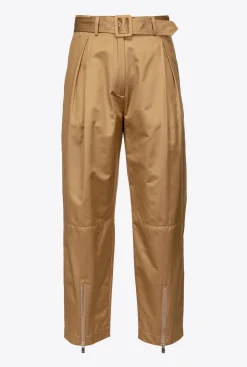 Pantalons|PINKO Pantalon Zippe En Bas Moutarde