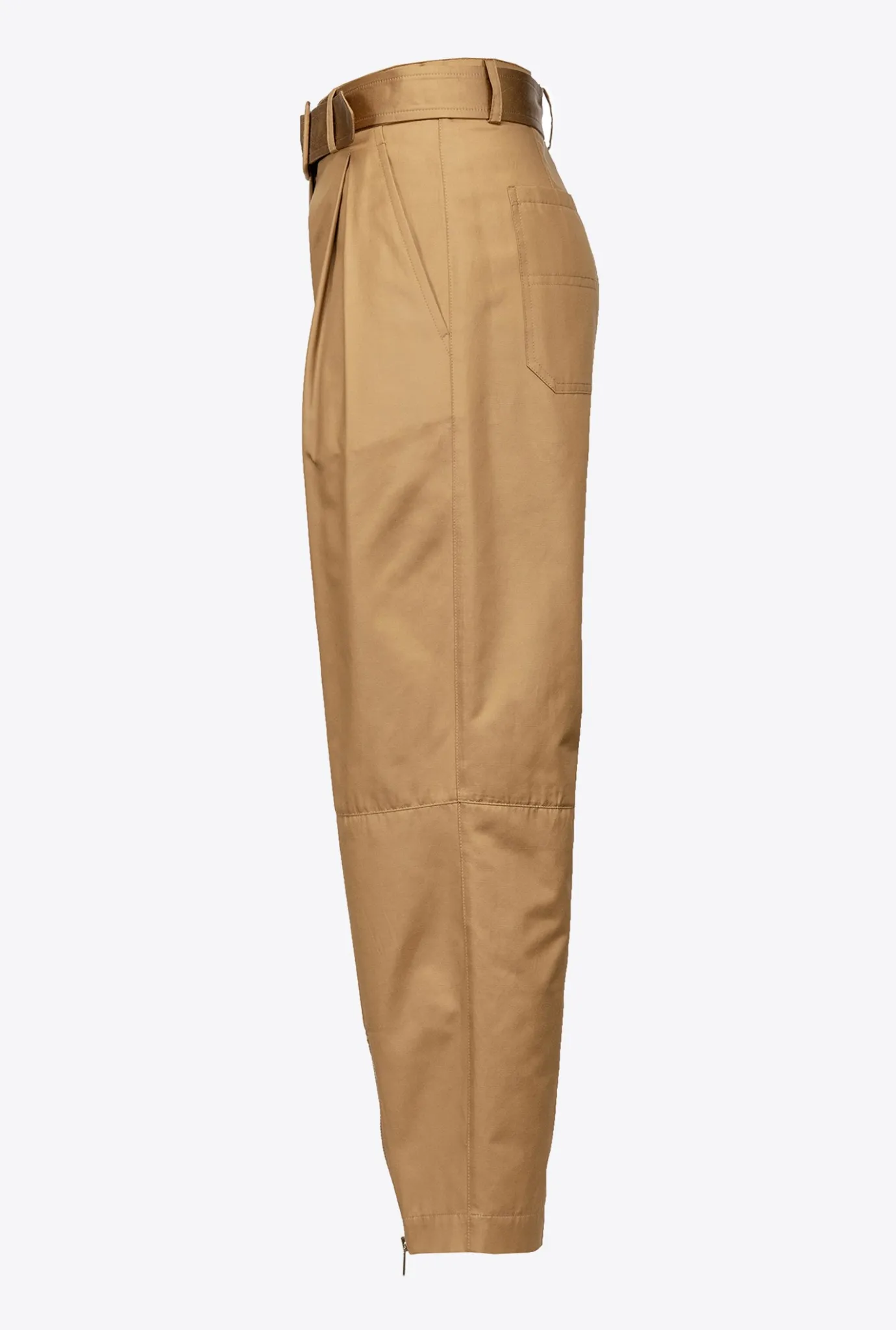 Pantalons|PINKO Pantalon Zippe En Bas Moutarde