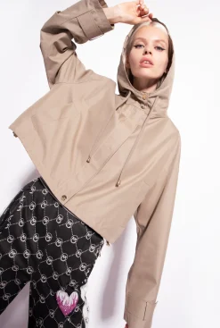 Vêtements D'extérieur|PINKO Parka Courte A Lacets Boa