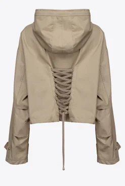 Vêtements D'extérieur|PINKO Parka Courte A Lacets Boa
