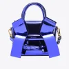 Sacs De Soirée|PINKO Petit Sac A Main Aika Effet Miroir Bleu Clematite-Or Antique