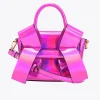Sacs De Soirée|PINKO Petit Sac A Main Aika Effet Miroir Rose Pinko-Or Antique