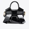Sacs De Soirée|PINKO Petit Sac A Main Aika Effet Miroir Noir-Vieil Or