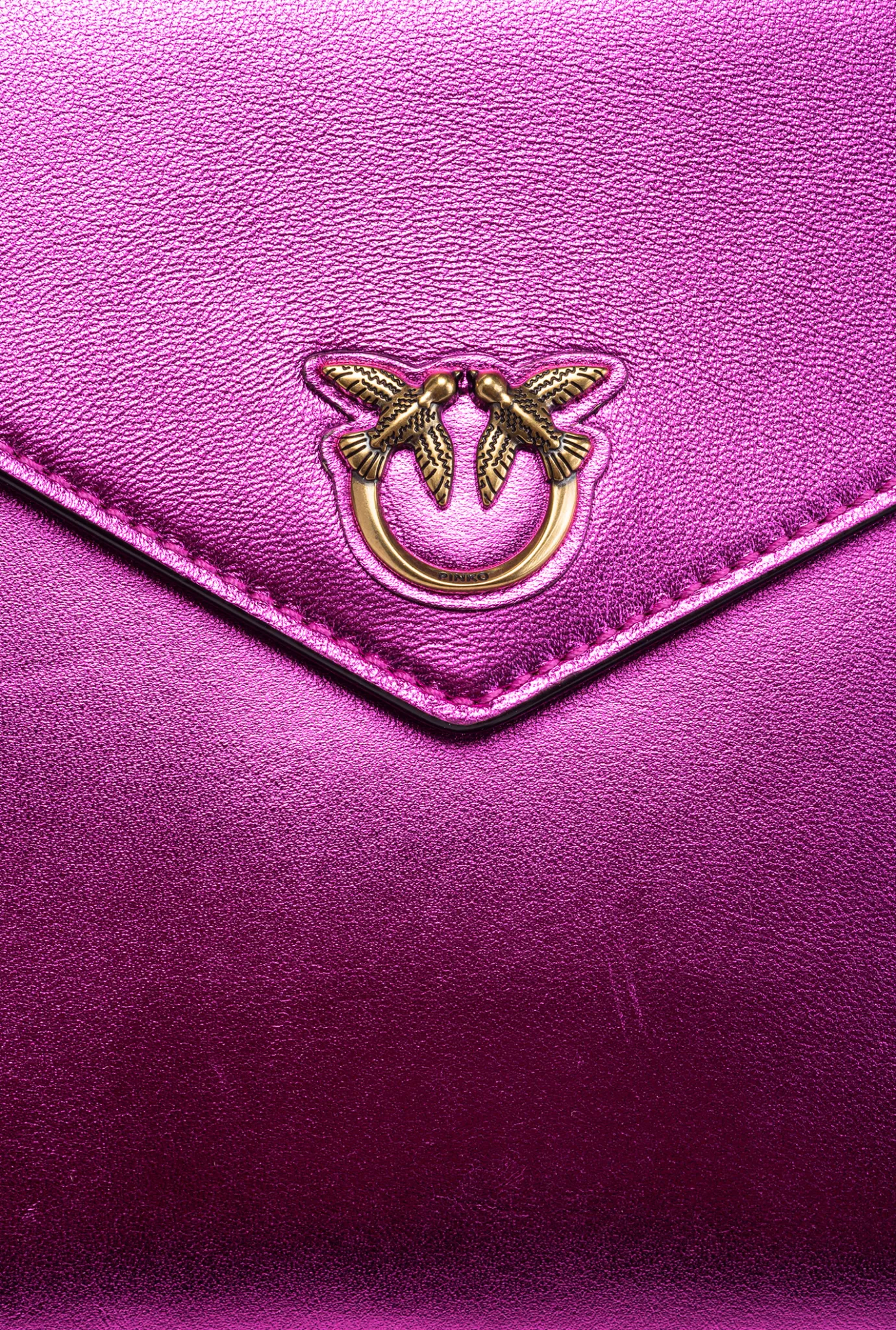Sacs De Soirée|PINKO Pochette Flat Bag Lamee Rose Pinko-Or Antique