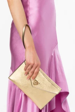 Sacs De Soirée|PINKO Pochette Flat Bag Lamee Or-Or Antique