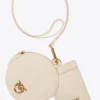 Maroquinerie|PINKO Pochettes Tour De Cou En Cuir Blanc+Blanc-Or Antique
