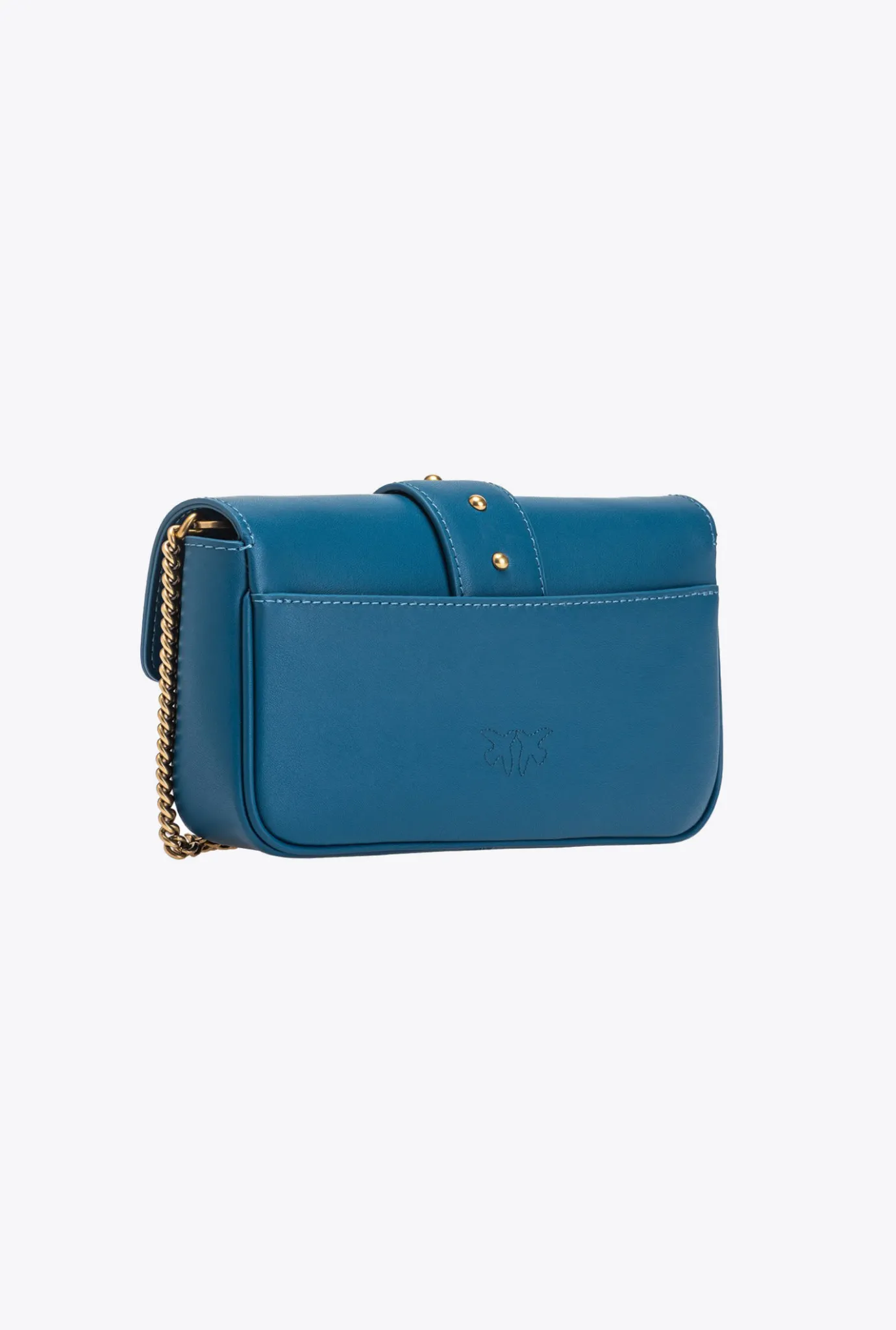 Sacs À Bandoulière|PINKO Pocket Love Bag One Jewel Sarcelle-Or Antique