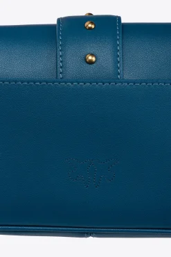 Sacs À Bandoulière|PINKO Pocket Love Bag One Jewel Sarcelle-Or Antique