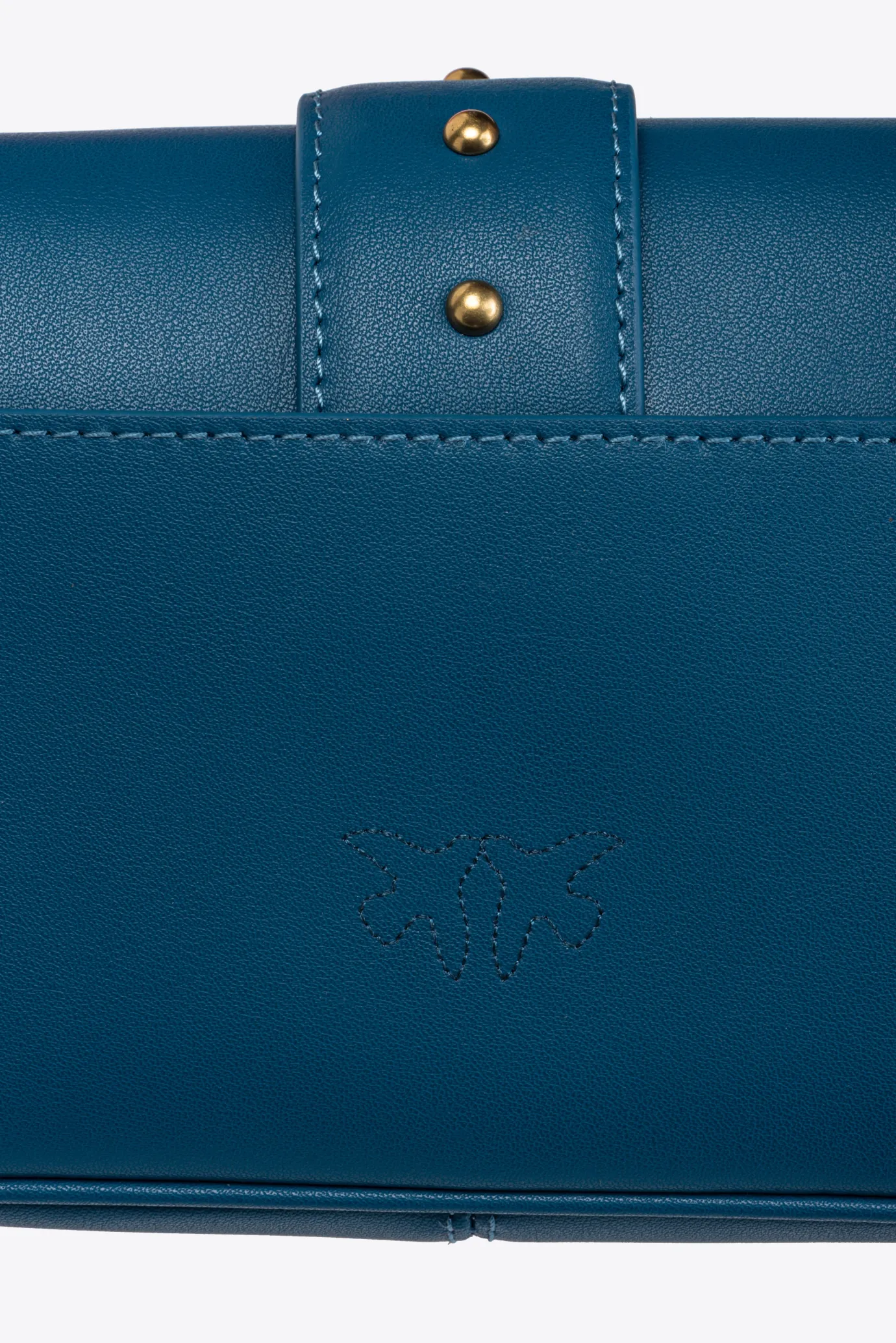 Sacs À Bandoulière|PINKO Pocket Love Bag One Jewel Sarcelle-Or Antique