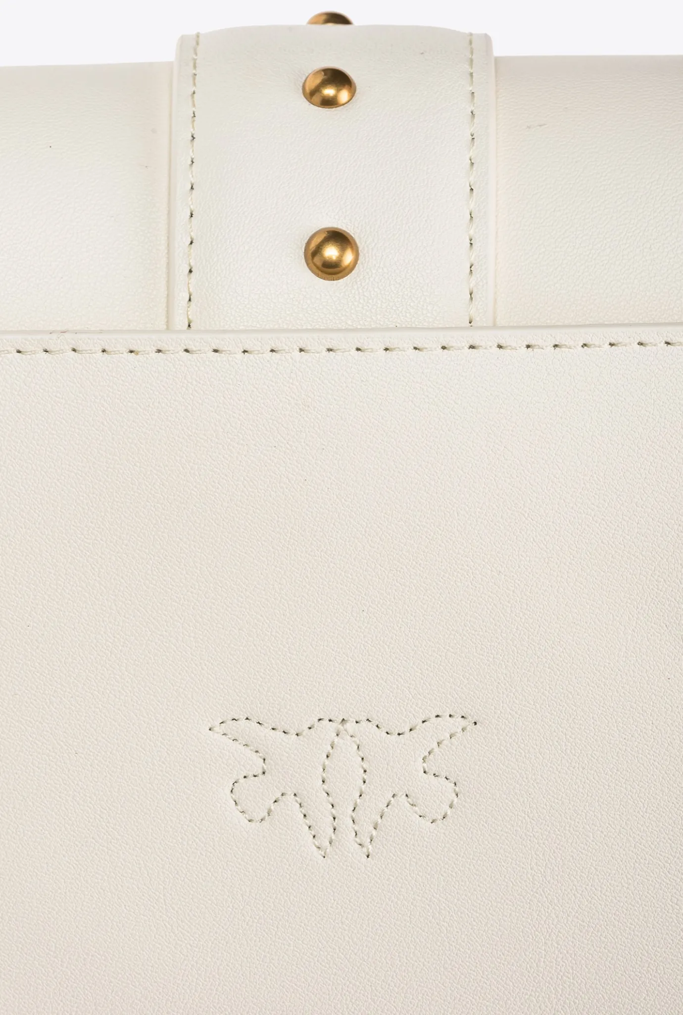 Sacs À Bandoulière|PINKO Pocket Love Bag One Simply Blanc+Blanc-Or Antique