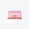 Maroquinerie|PINKO Porte-Cartes Irise A Bandoulière Galleria Rose Irise-Or Antique