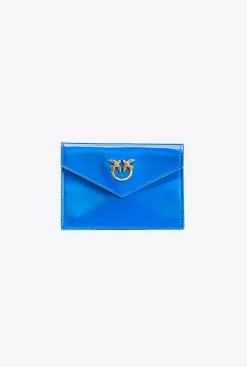 Maroquinerie|PINKO Porte-Cartes Plat Irise Galleria Bleu Irise-Or Antique