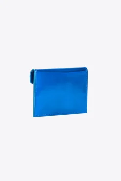 Maroquinerie|PINKO Porte-Cartes Plat Irise Galleria Bleu Irise-Or Antique