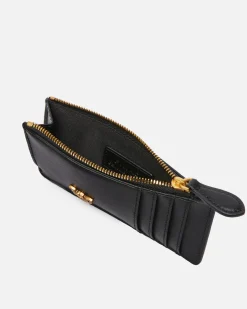 Maroquinerie|PINKO Porte-Cartes Zippe Noir-Vieil Or