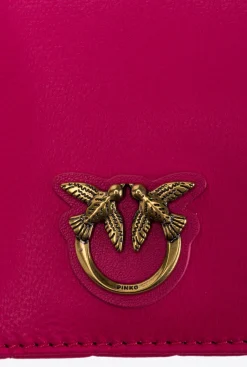 Maroquinerie|PINKO Porte-Cartes Zippe A Motif En Chevrons Rose Pinko-Or Antique
