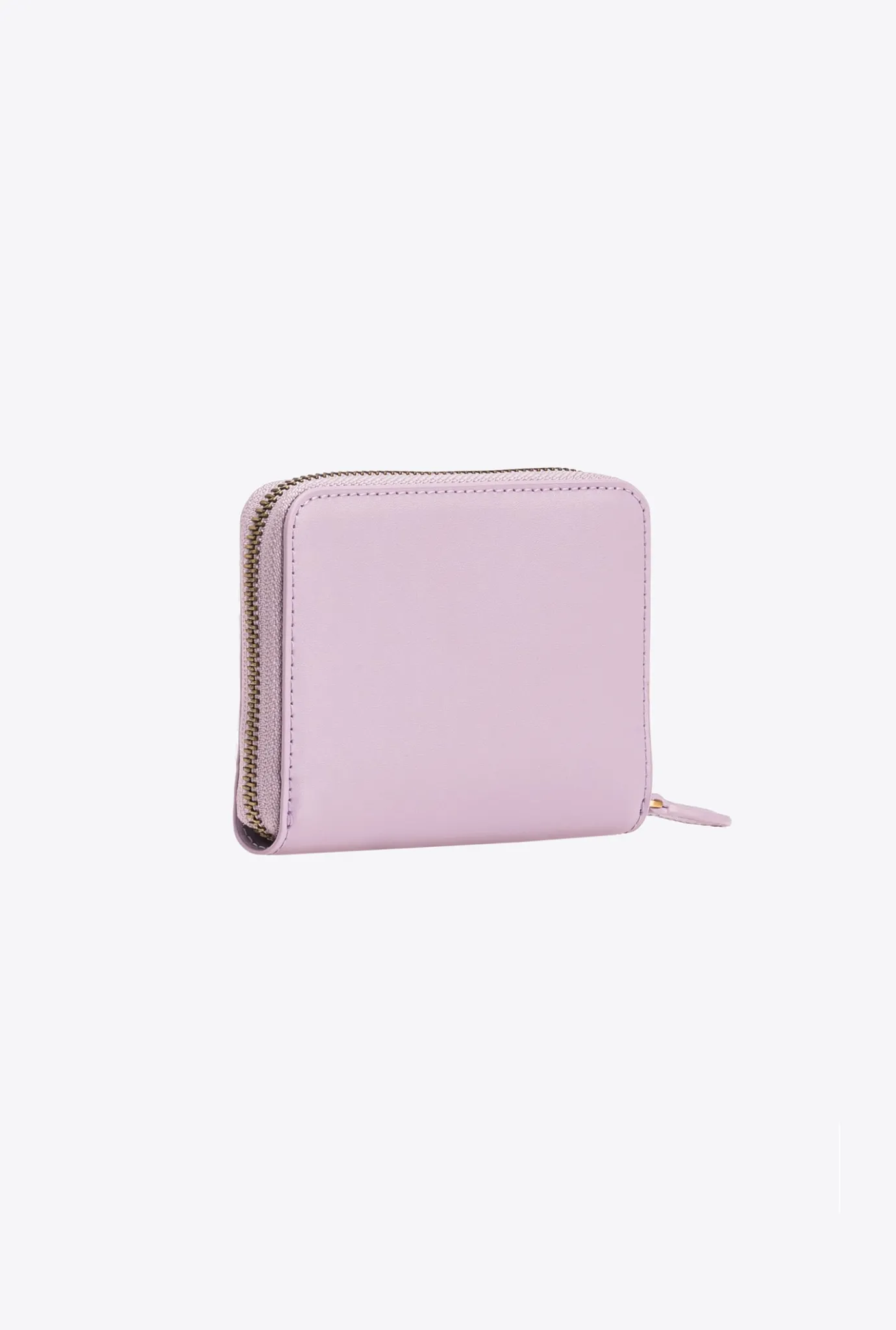 Maroquinerie|PINKO Portefeuille Carre A Contour Zippe En Cuir Iris-Or Antique
