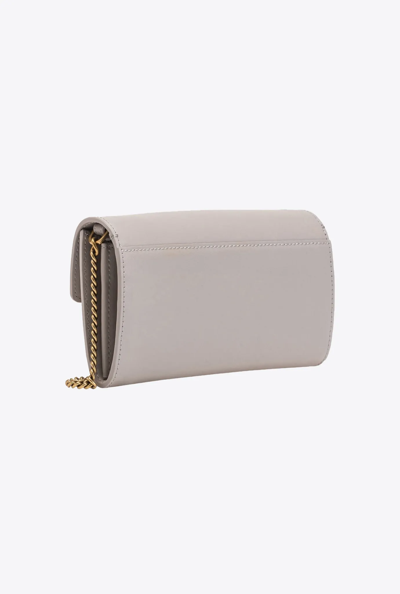 Sacs À Bandoulière|PINKO Portefeuille Love Bag Simply Gris Manchot-Or Antique
