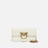 Sacs À Bandoulière|PINKO Portefeuille Love Bag Simply Blanc+Blanc-Or Antique