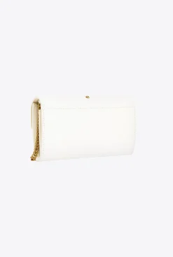 Sacs À Bandoulière|PINKO Portefeuille Love Bag Simply Blanc+Blanc-Or Antique