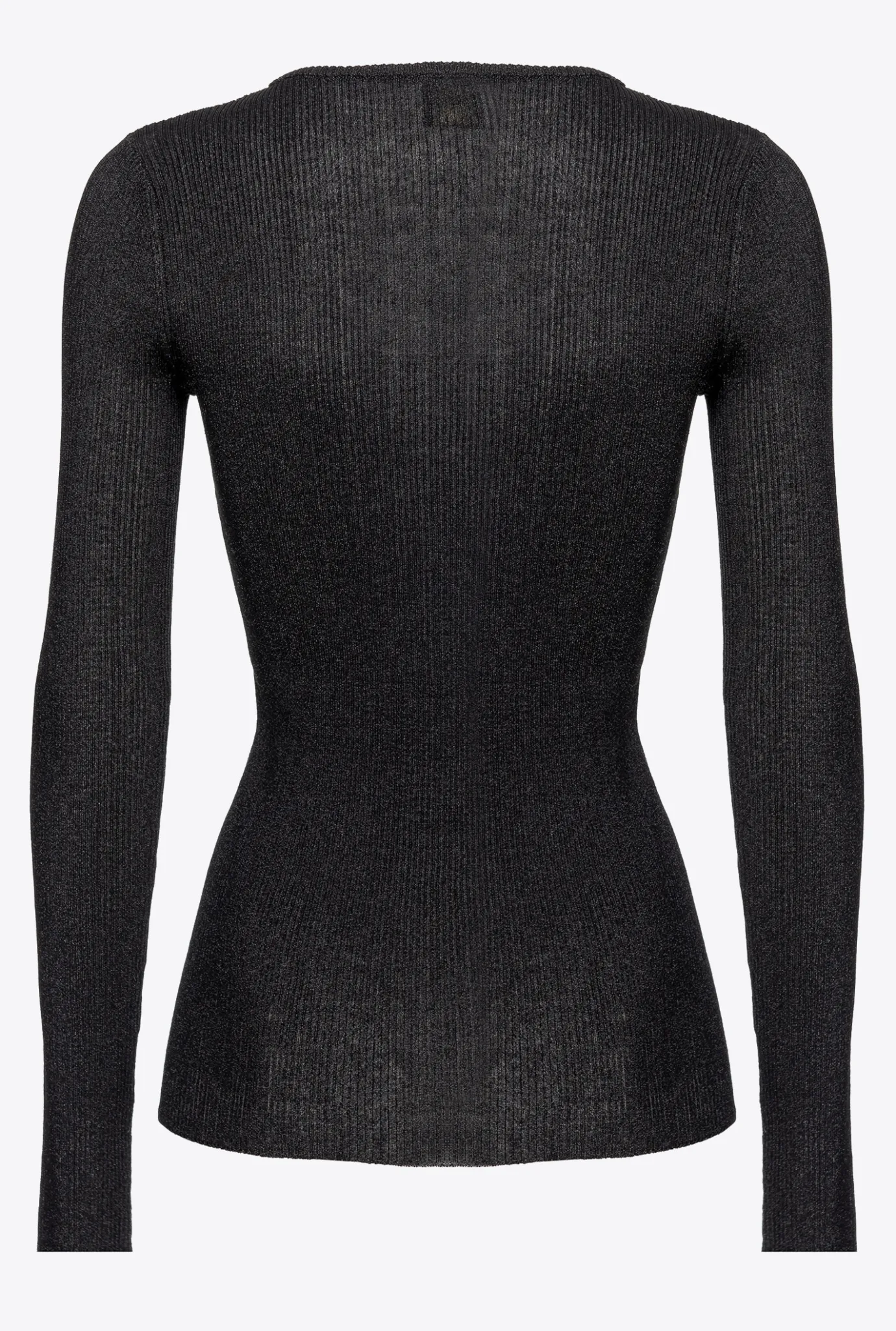 Pièces En Maille|PINKO Pull Col V A Lacets Croises Noir Limousine
