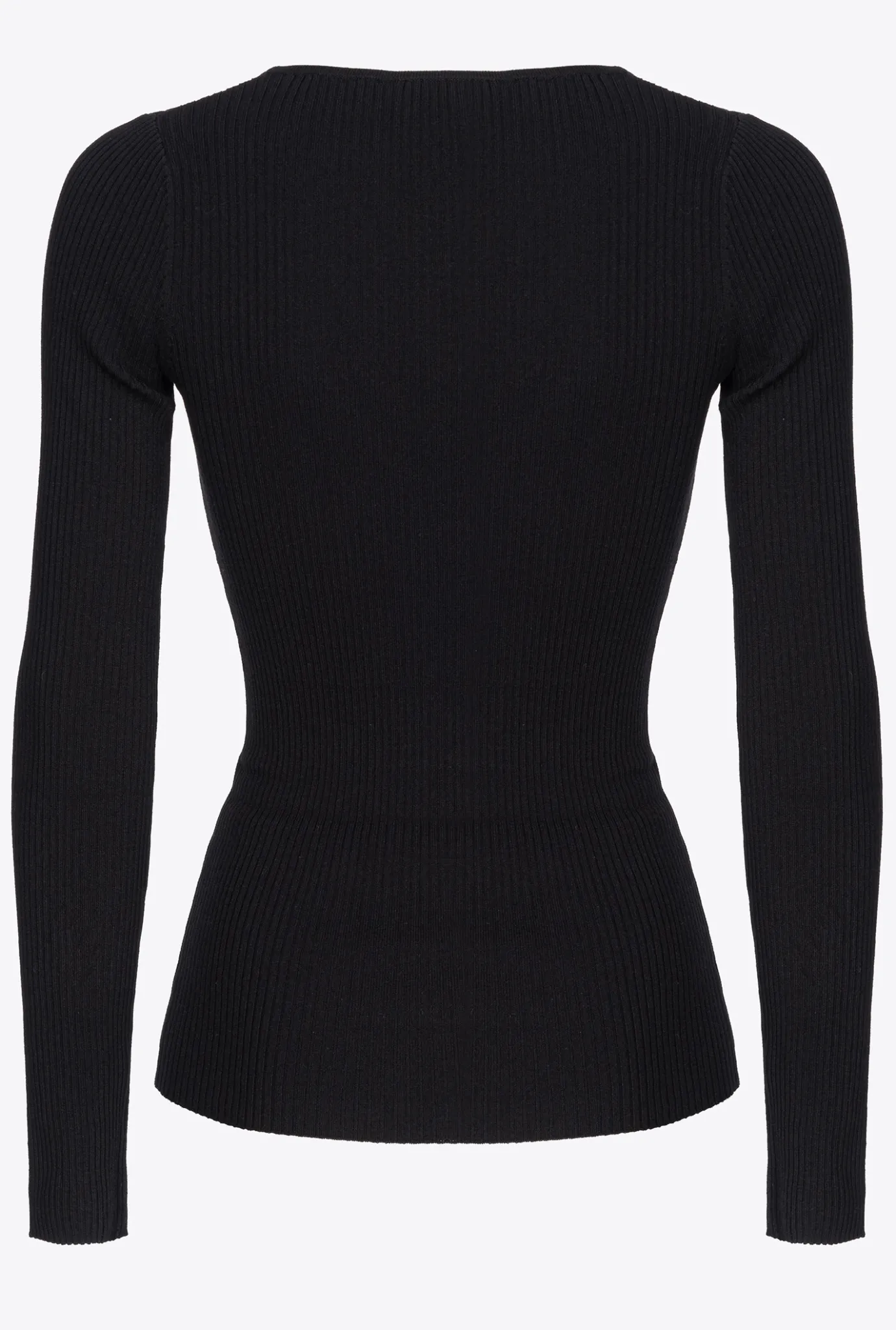Pièces En Maille|PINKO Pull Cotele A Manches Longues Noir Limousine