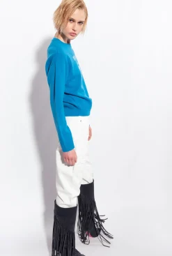 Pièces En Maille|PINKO Pull Love Birds Bleu Directoire