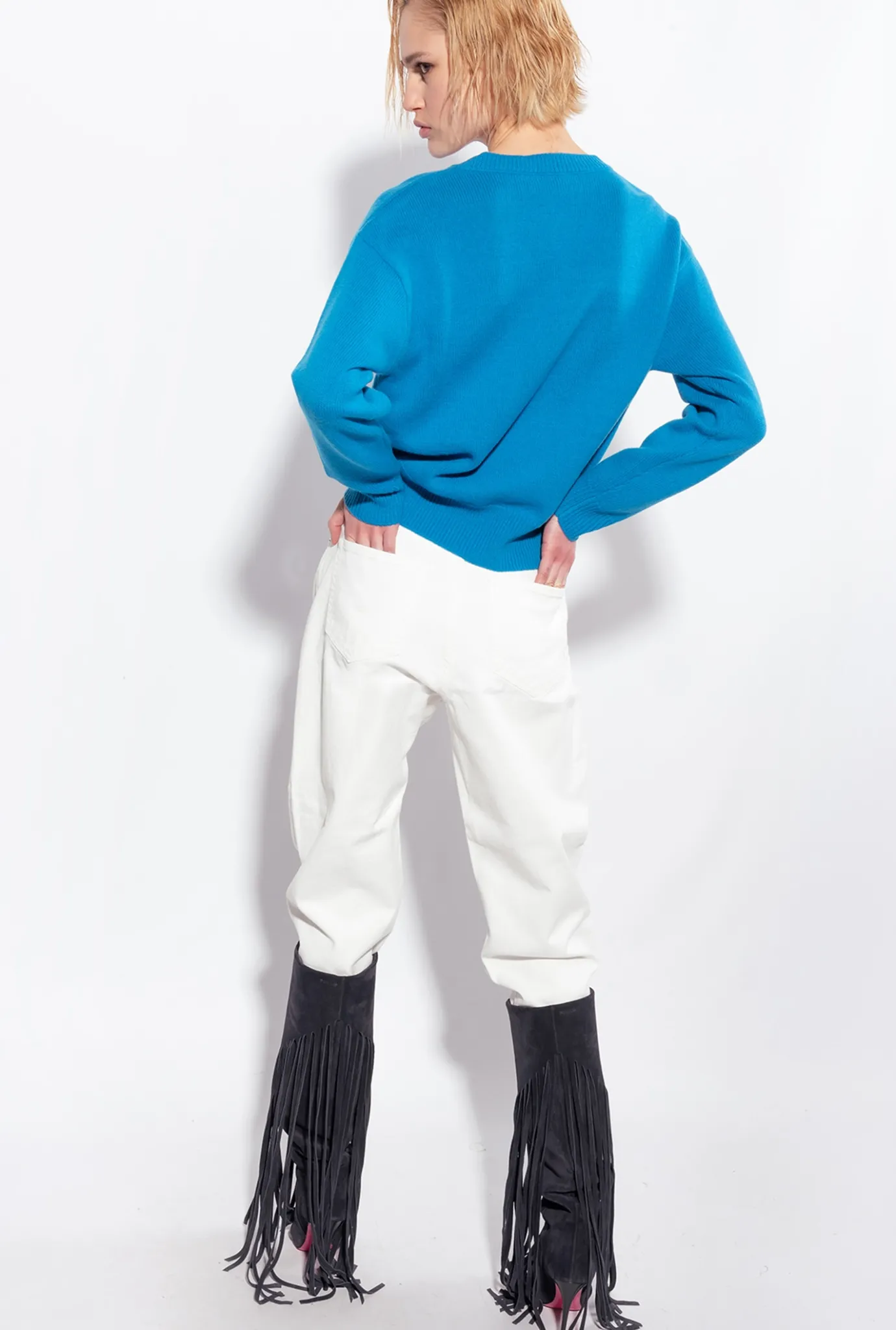 Pièces En Maille|PINKO Pull Love Birds Bleu Directoire