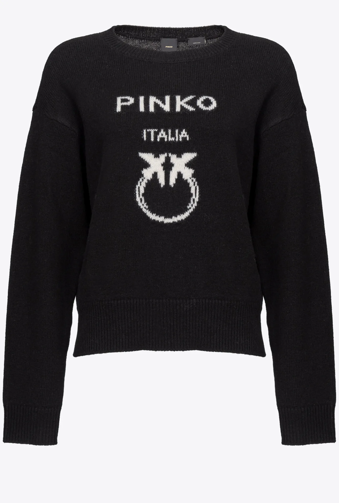 Pièces En Maille|PINKO Pull Love Birds Noir/Blanc