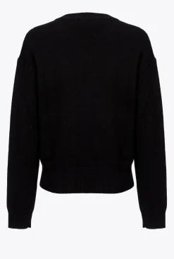 Pièces En Maille|PINKO Pull Love Birds Noir/Blanc