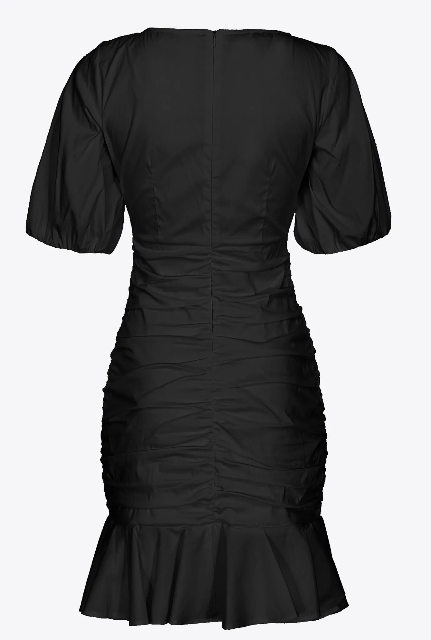 Robes|PINKO Robe Courte En Popeline Noir Limousine