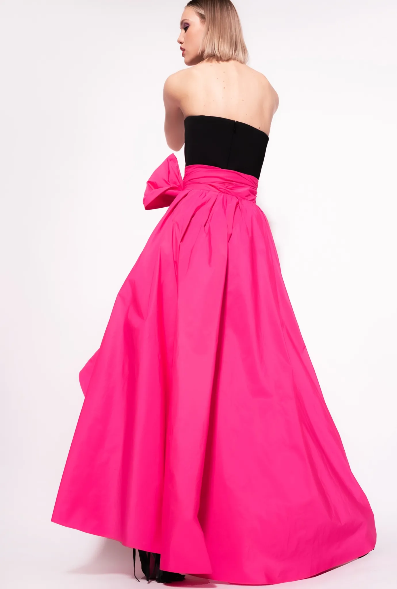 Robes|PINKO Robe Deux-Pièces Avec Combishort Noir/Fuchsia