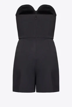 Robes|PINKO Robe Deux-Pièces Avec Combishort Noir/Fuchsia