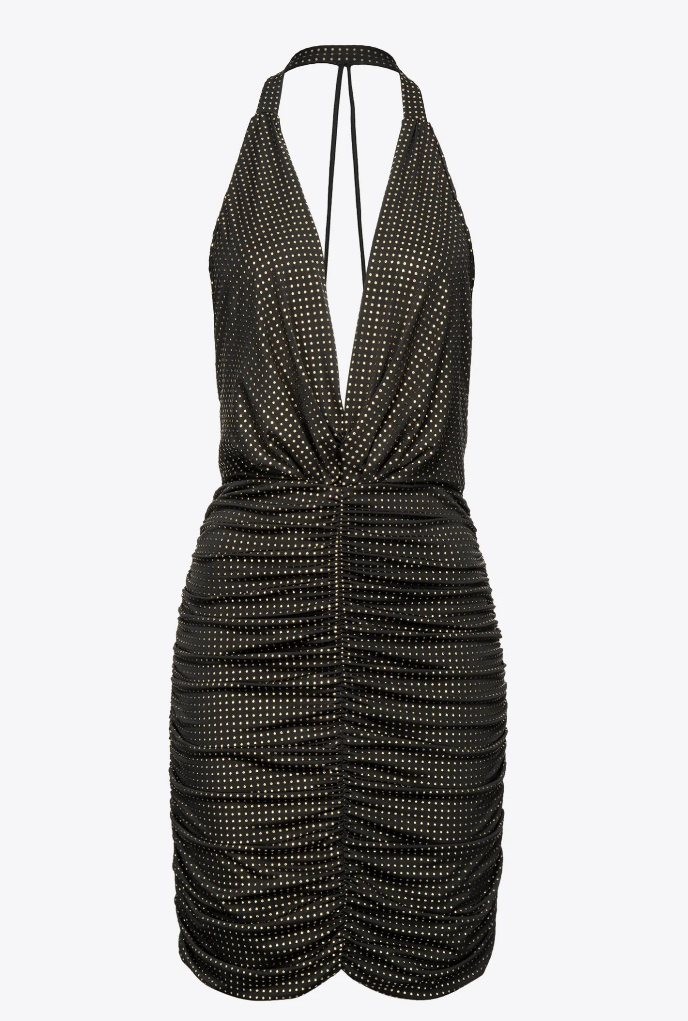 Robes|PINKO Robe Dos Nu A Micro Clous Noir/Or