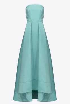 Robes|PINKO Robe Elegante En Satin Duchesse Bleu Nil