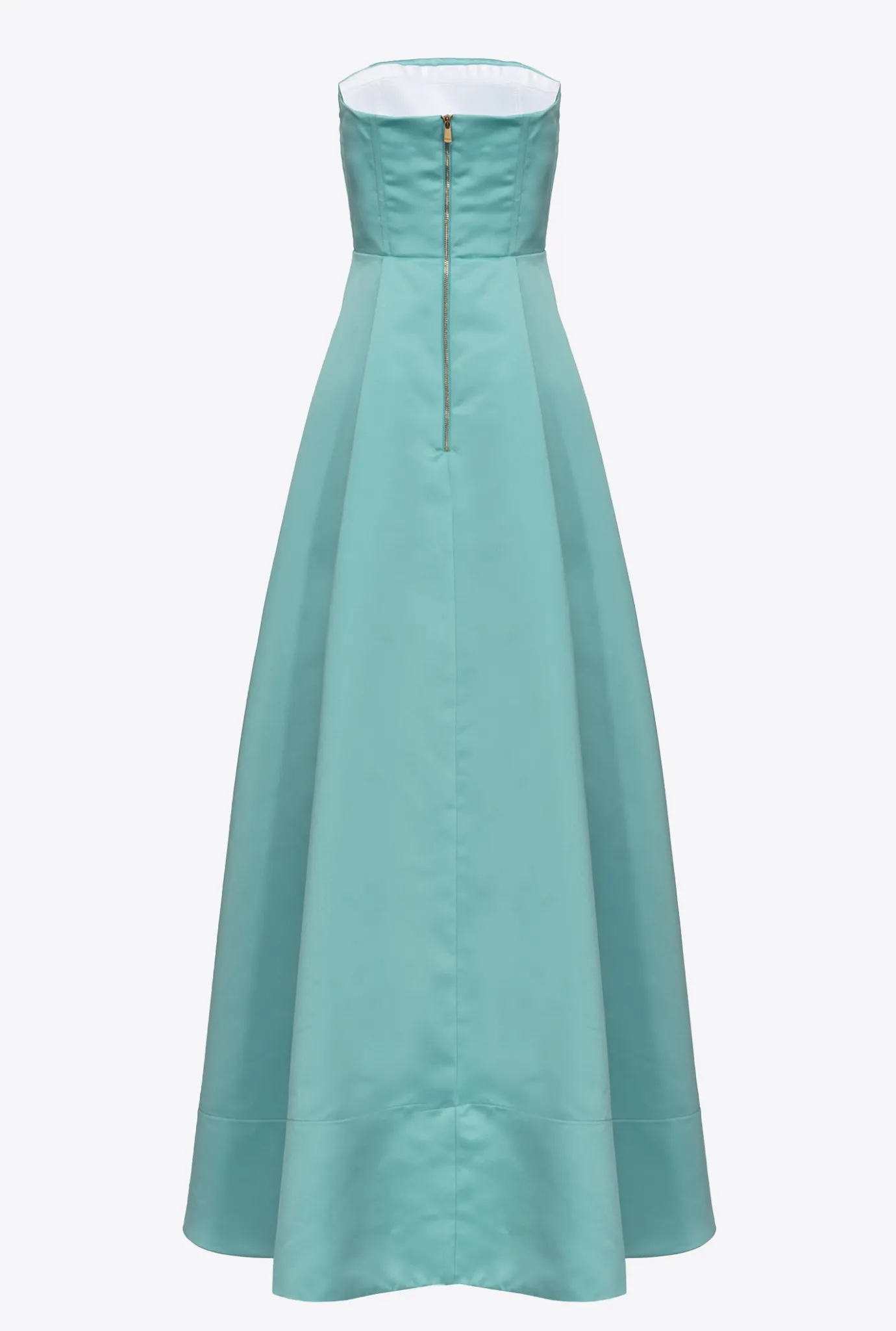 Robes|PINKO Robe Elegante En Satin Duchesse Bleu Nil
