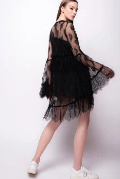 Robes|PINKO Robe En Dentelle Noir Limousine