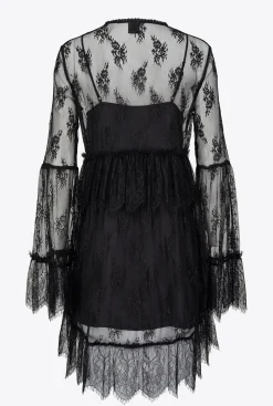 Robes|PINKO Robe En Dentelle Noir Limousine