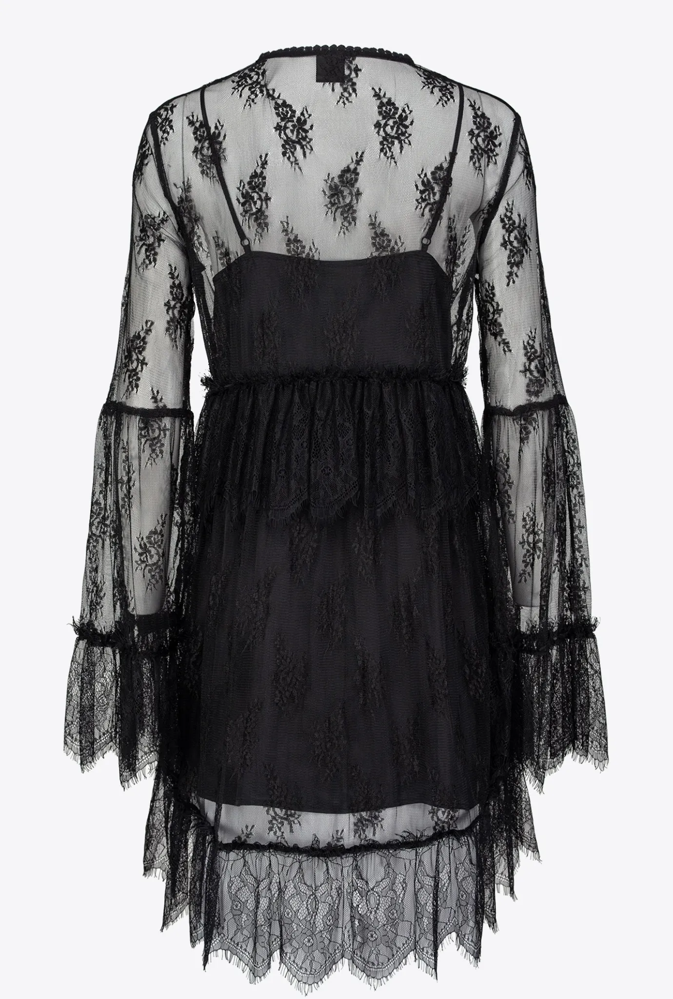 Robes|PINKO Robe En Dentelle Noir Limousine