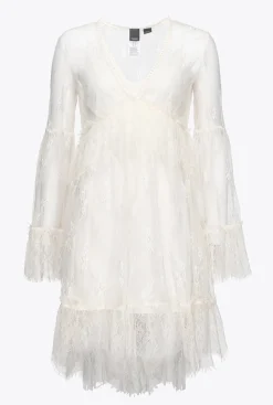 Robes|PINKO Robe En Dentelle Blanc Nimbus