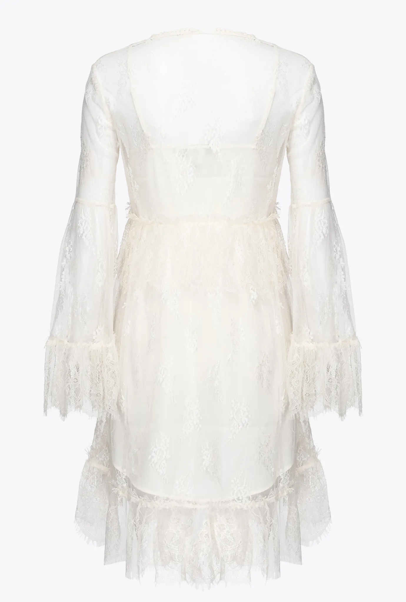 Robes|PINKO Robe En Dentelle Blanc Nimbus