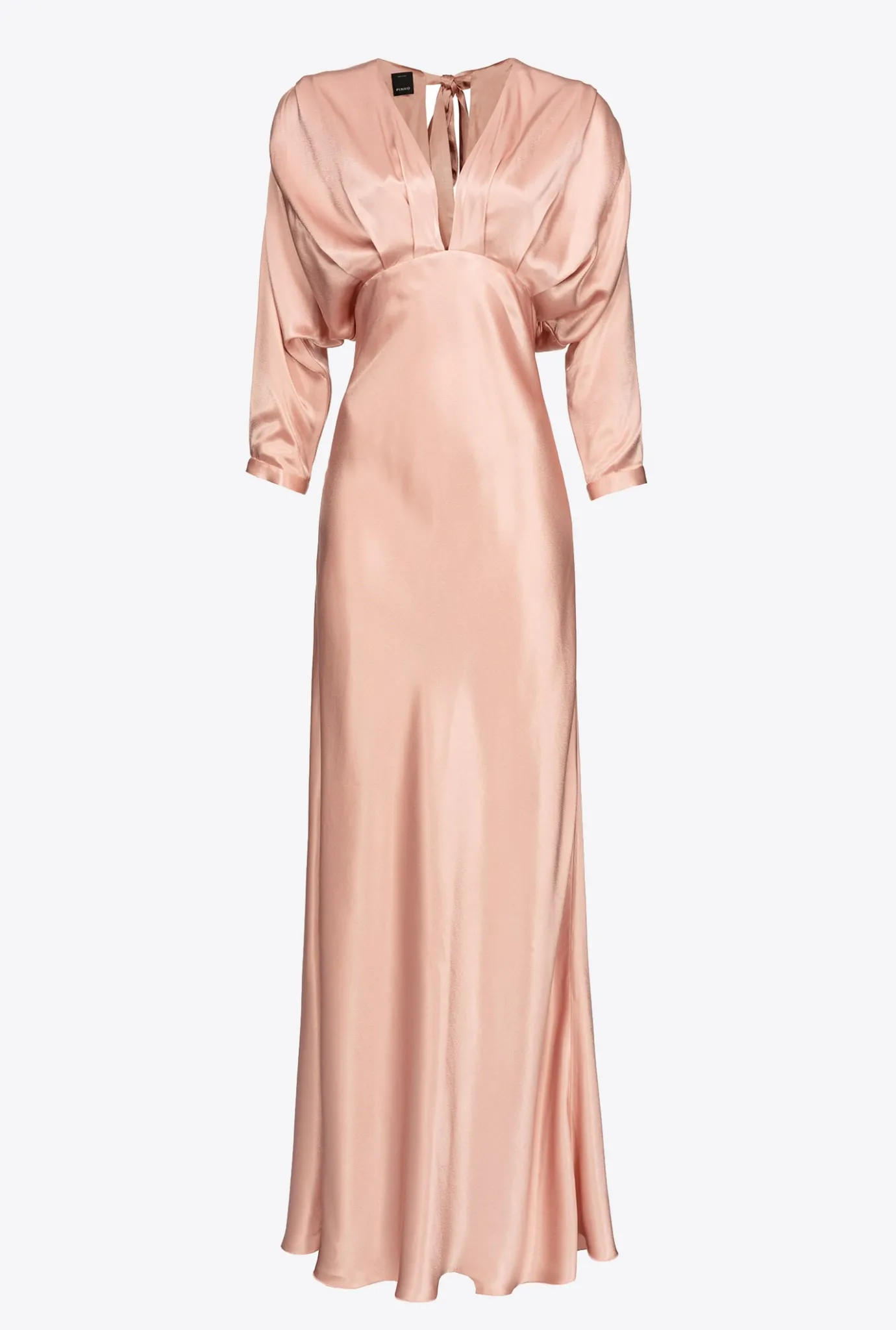 Robes|PINKO Robe En Satin Avec Noeud Rose Camee