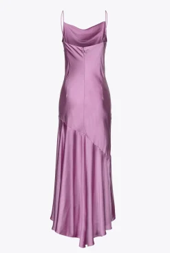 Robes|PINKO Robe En Satin Martele Orchidee