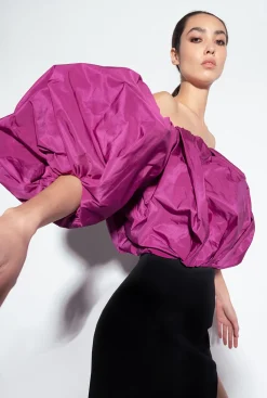 Robes|PINKO Robe En Taffetas Galleria Noir/Violet