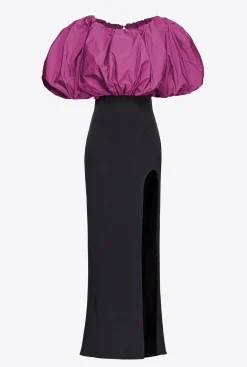 Robes|PINKO Robe En Taffetas Galleria Noir/Violet