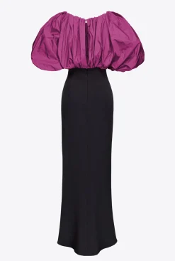 Robes|PINKO Robe En Taffetas Galleria Noir/Violet