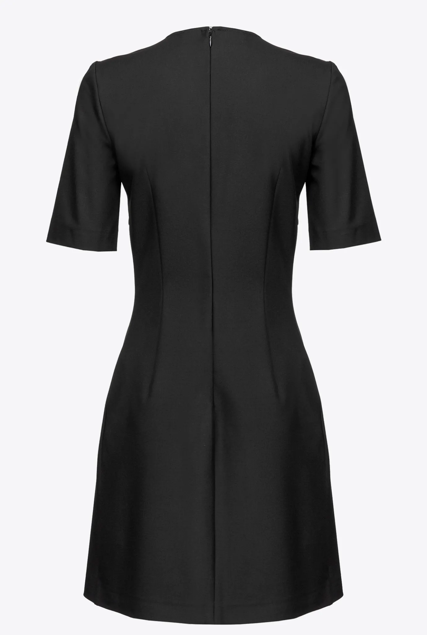 Robes|PINKO Robe Facon Corset A Lacets Noir Limousine