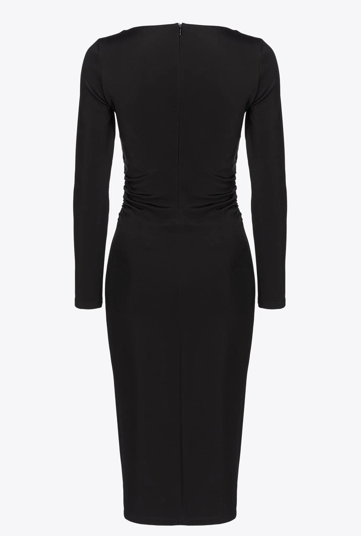 Robes|PINKO Robe Fluide En Neoprene Noir Limousine