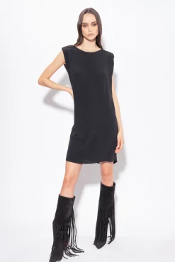 Robes|PINKO Robe Fourreau Ceinturee Noir Limousine