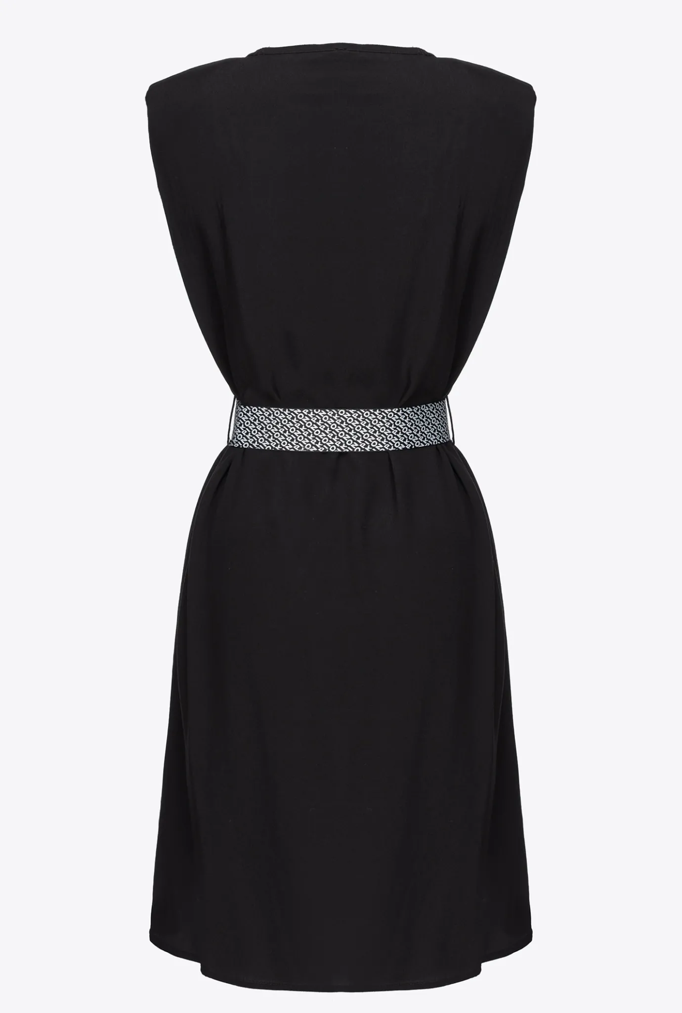 Robes|PINKO Robe Fourreau Ceinturee Noir Limousine